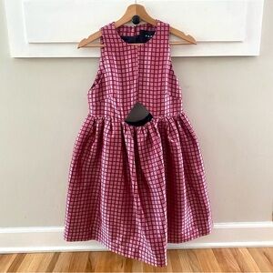 Paper London R Dress Pop Check Pink Mini Size 10 Cocktail Party